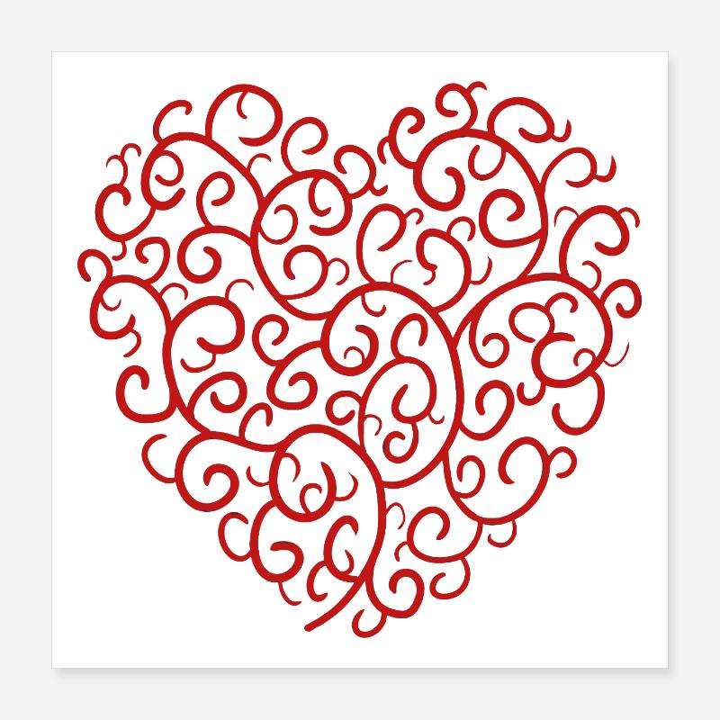 Coeur en épines Poster 40 x 40 cm