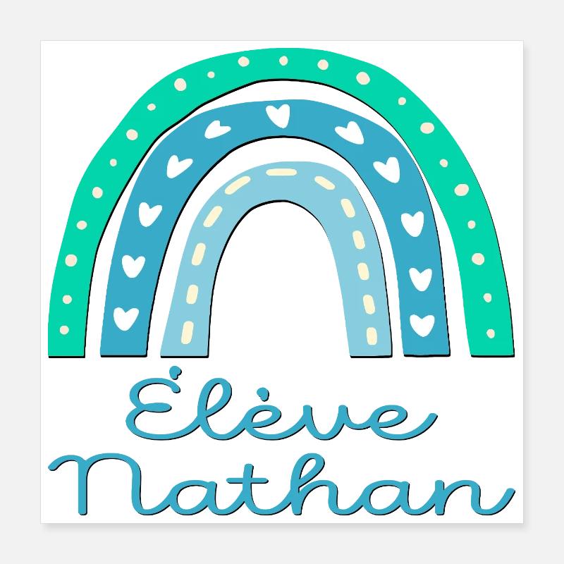 Élève Écolier - École Primaire Poster 40 x 40 cm