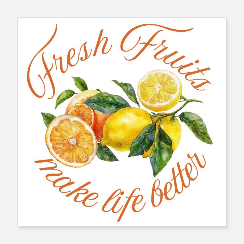 Lemon Poster 40x40 cm