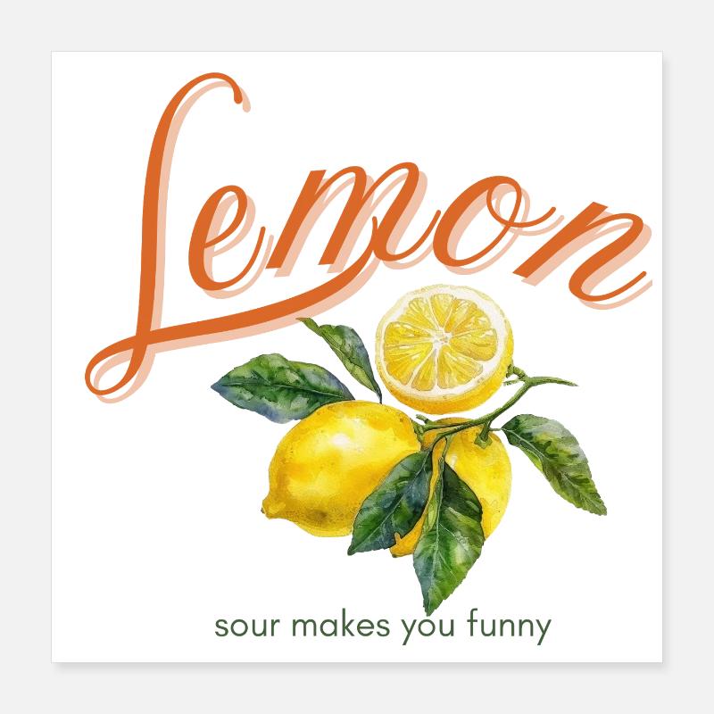 Lemon Poster 40x40 cm