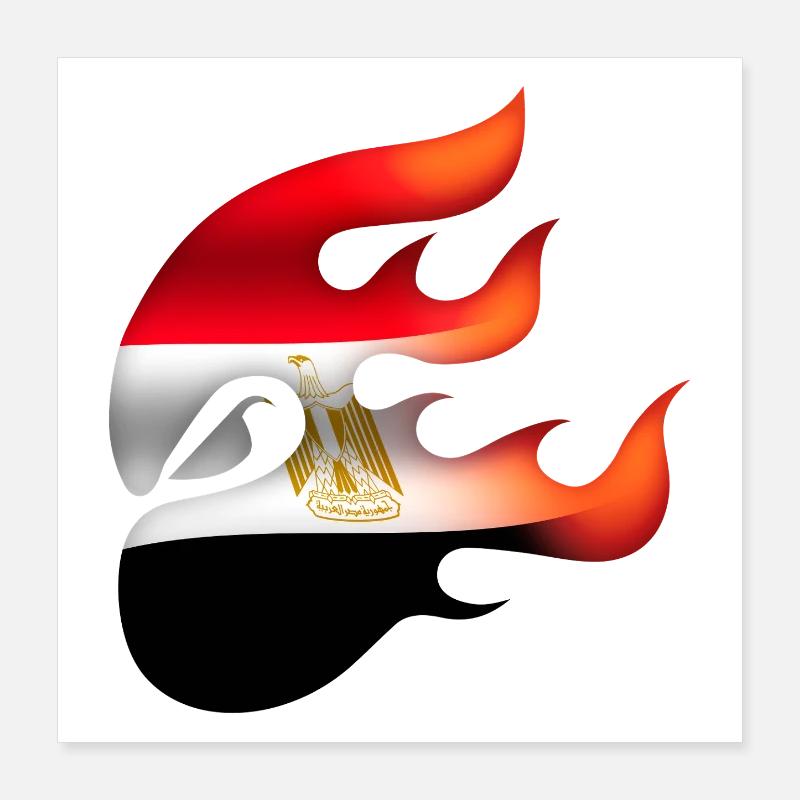 Drapeau de l’Égypte - Égypte - Ninja Poster 40 x 40 cm