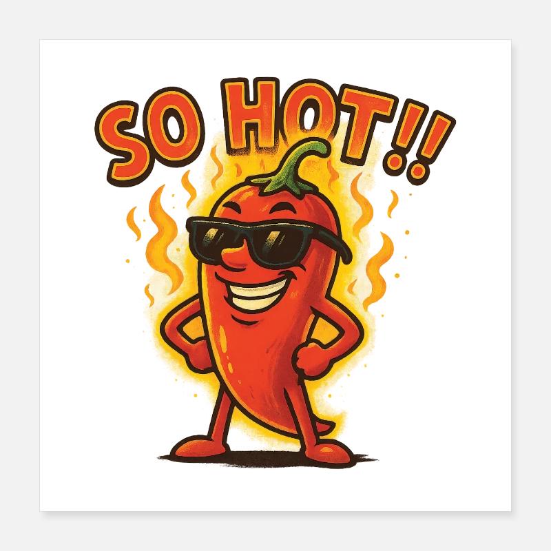 Tellement chaud !! – Piment Attitude Épicé Poster 40 x 40 cm
