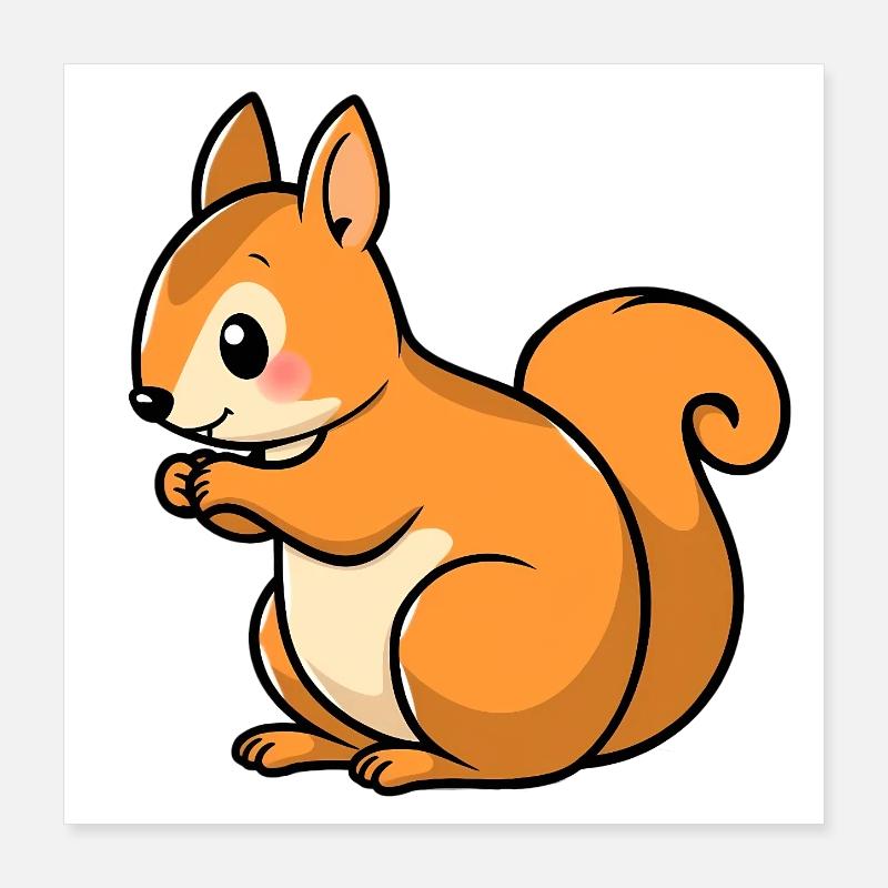 Écureuil Poster 40 x 40 cm