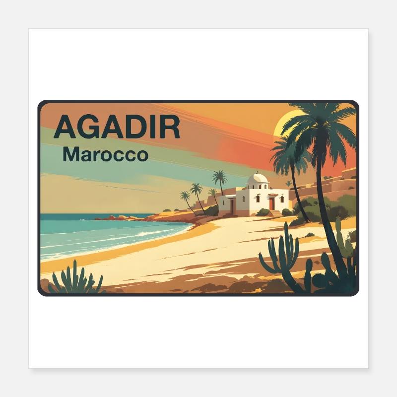 Agadir Poster 40 x 40 cm