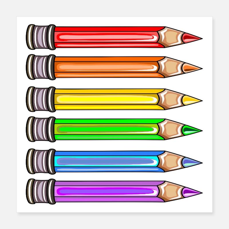 DRAPEAU ARC-EN-CIEL DE LA FIERTÉ Poster 40 x 40 cm