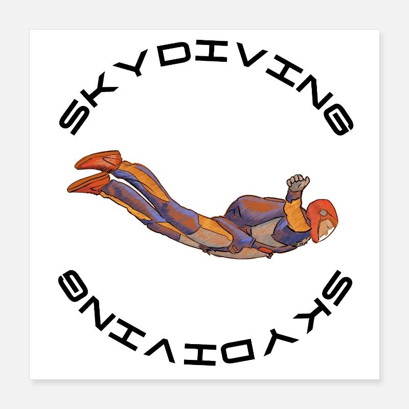 Parachutiste Poster 40 x 40 cm