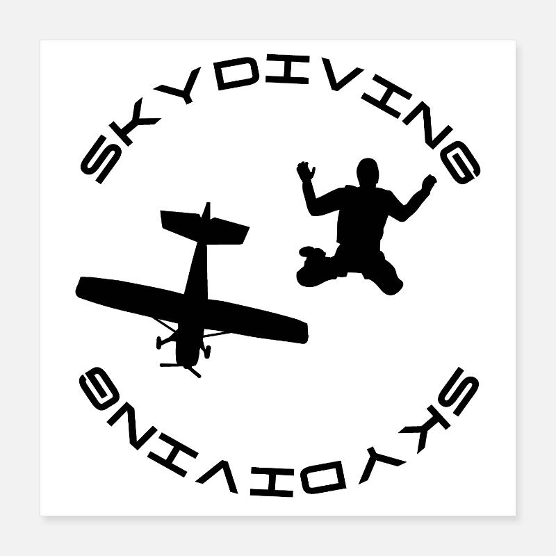 Skydiver Poster 40x40 cm