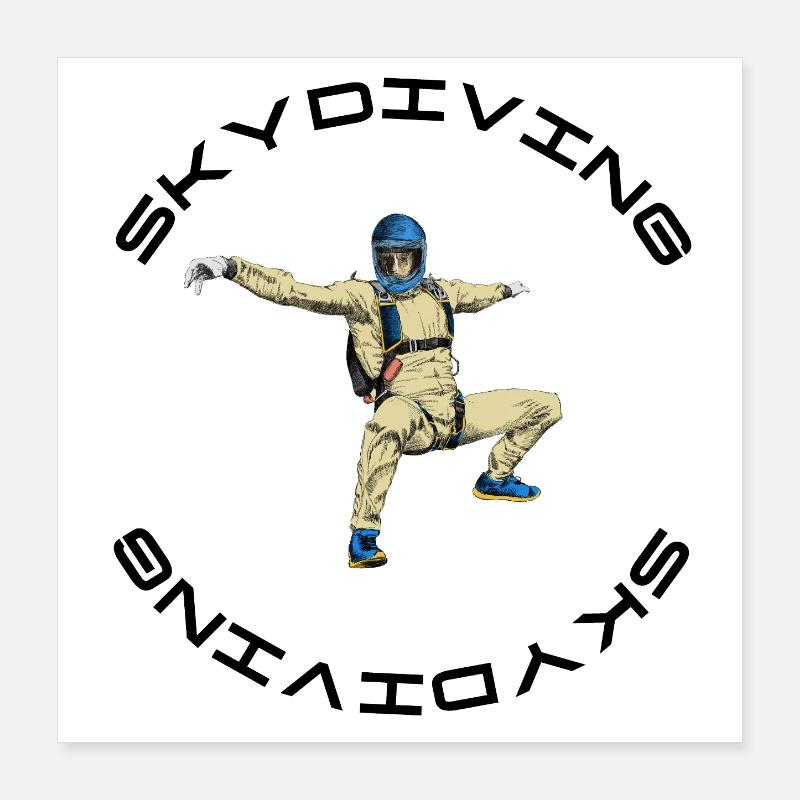 Skydiving Poster 40x40 cm