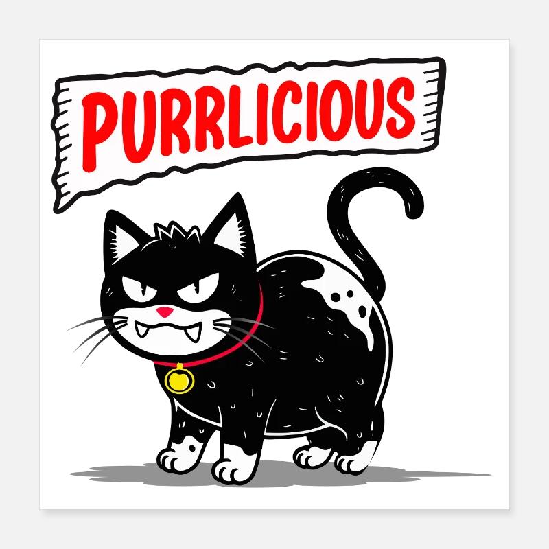 Pourpre de chat Poster 40 x 40 cm