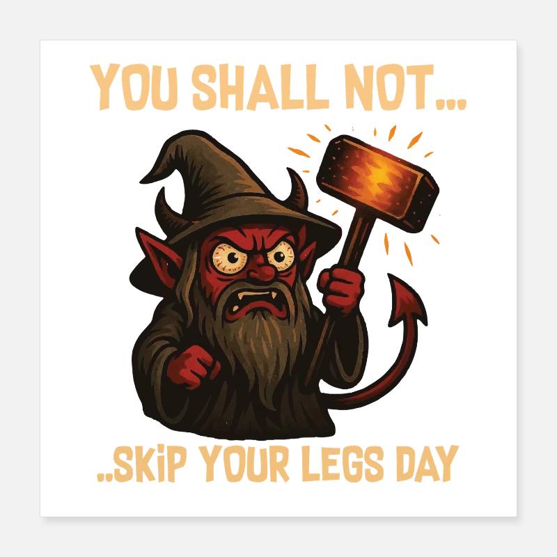 Non devi saltare... Giornata delle Gambe Poster 40x40 cm