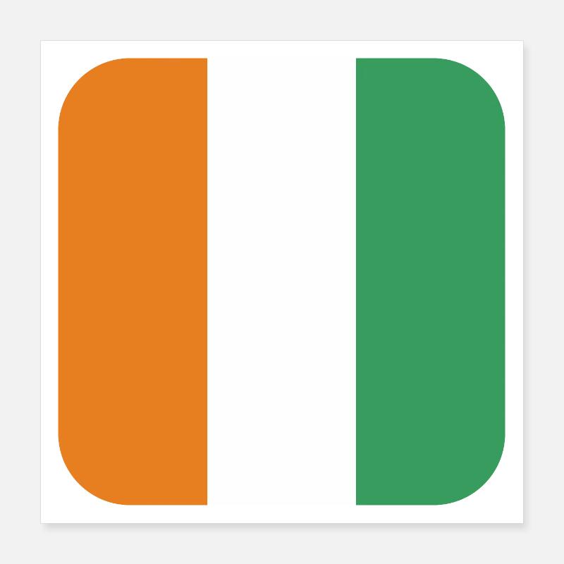 drapeau de la cote d ivoire Poster 40 x 40 cm