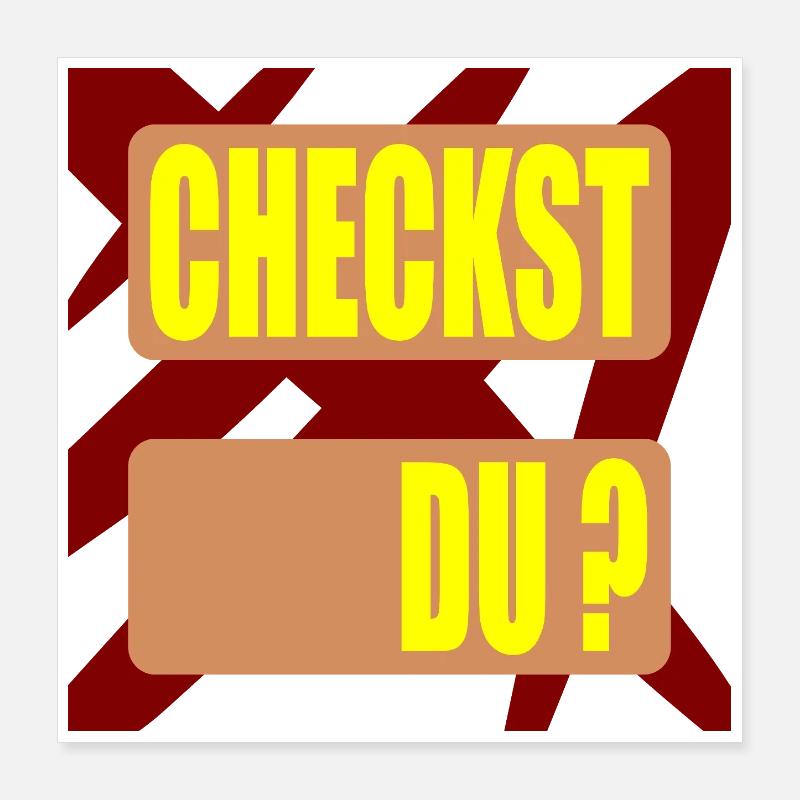 CHECKST DU WORTSCHATZ Poster 40x40 cm