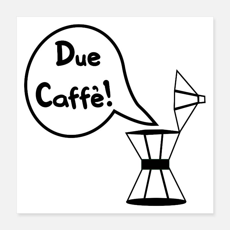 Due Caffè - Espressi Espresso Poster 40x40 cm