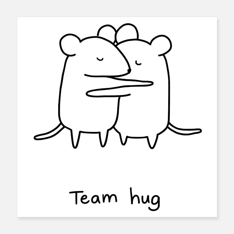 Team hug Poster 40x40 cm