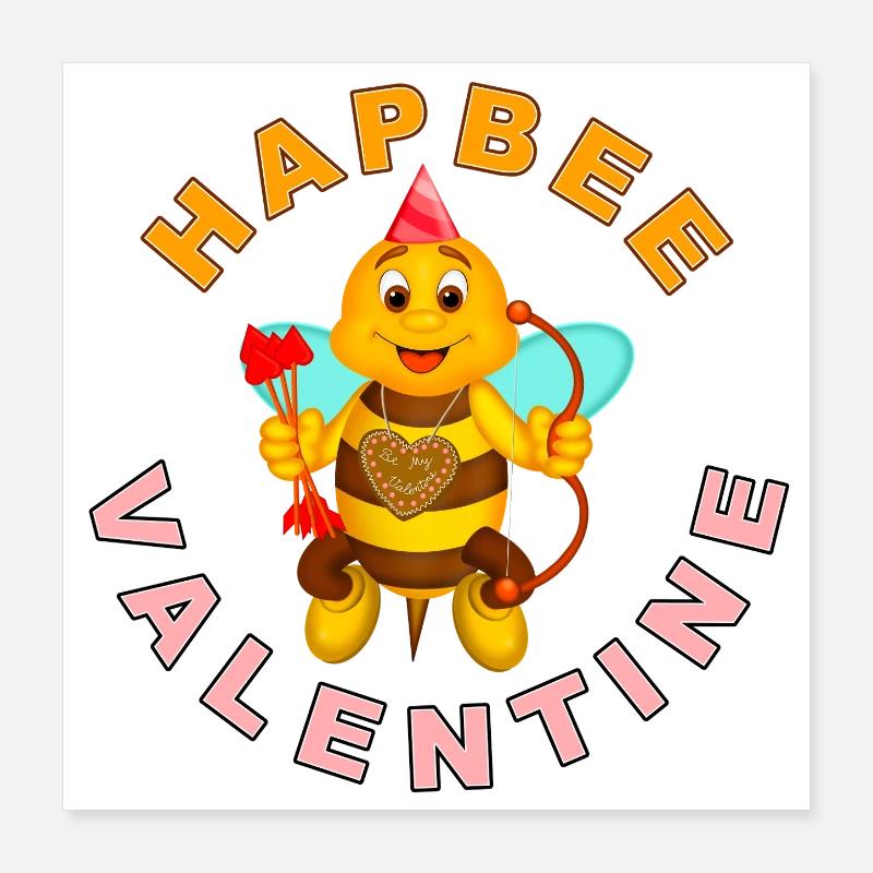 HAPBEE Valentinstag mit Text 2 Poster 40x40 cm