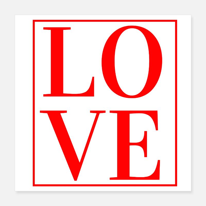 LOVE TYPOGRAPHY Poster 16" x 16" (40x40 cm)