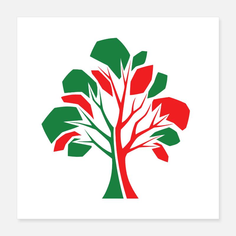 Abstract Tree – Autumn Connection Poster 16" x 16" (40x40 cm)