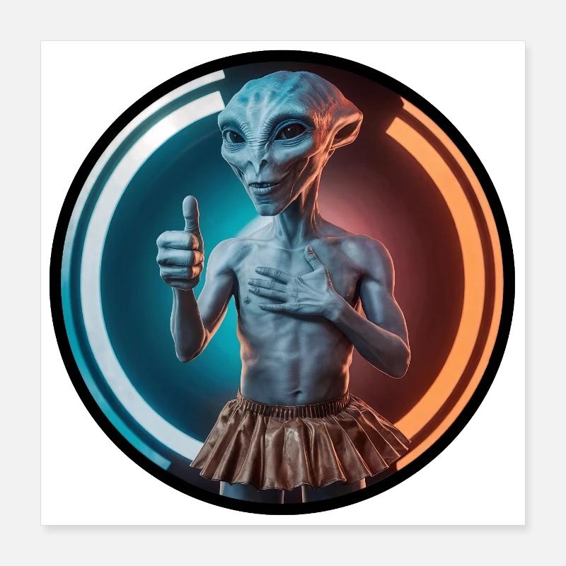 Woke alien Poster 40x40 cm
