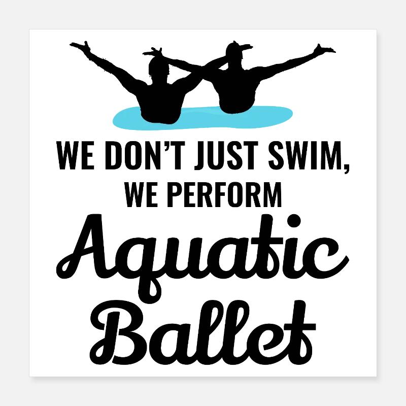 Natation synchronisée Poster 40 x 40 cm