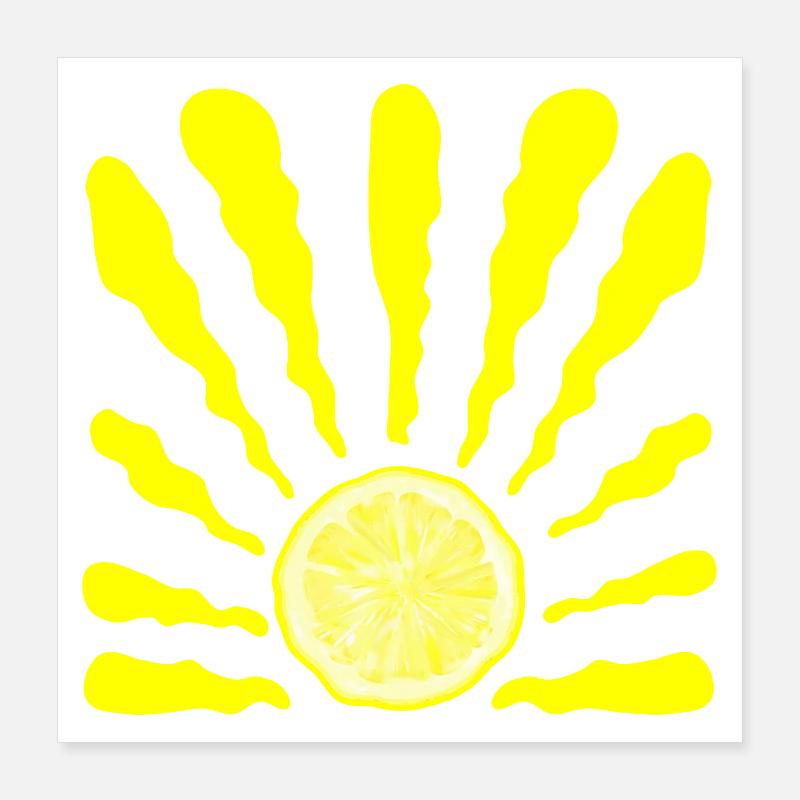 SOLEIL D’ÉTÉ CITRON Poster 40 x 40 cm