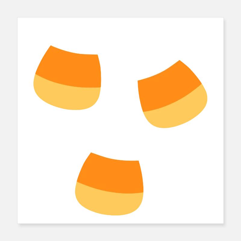 Candy Corn Halloween Pattern Poster 16" x 16" (40x40 cm)