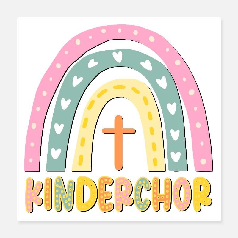KINDERCHOR CHRISTLICHER GLAUBE Poster 40x40 cm