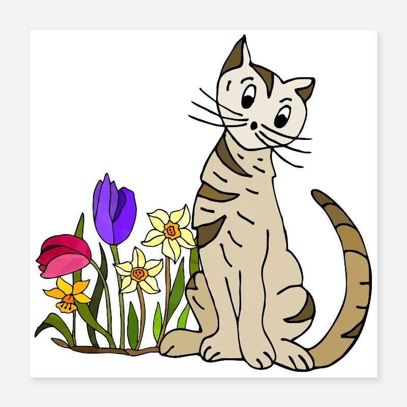 chat Poster 40 x 40 cm