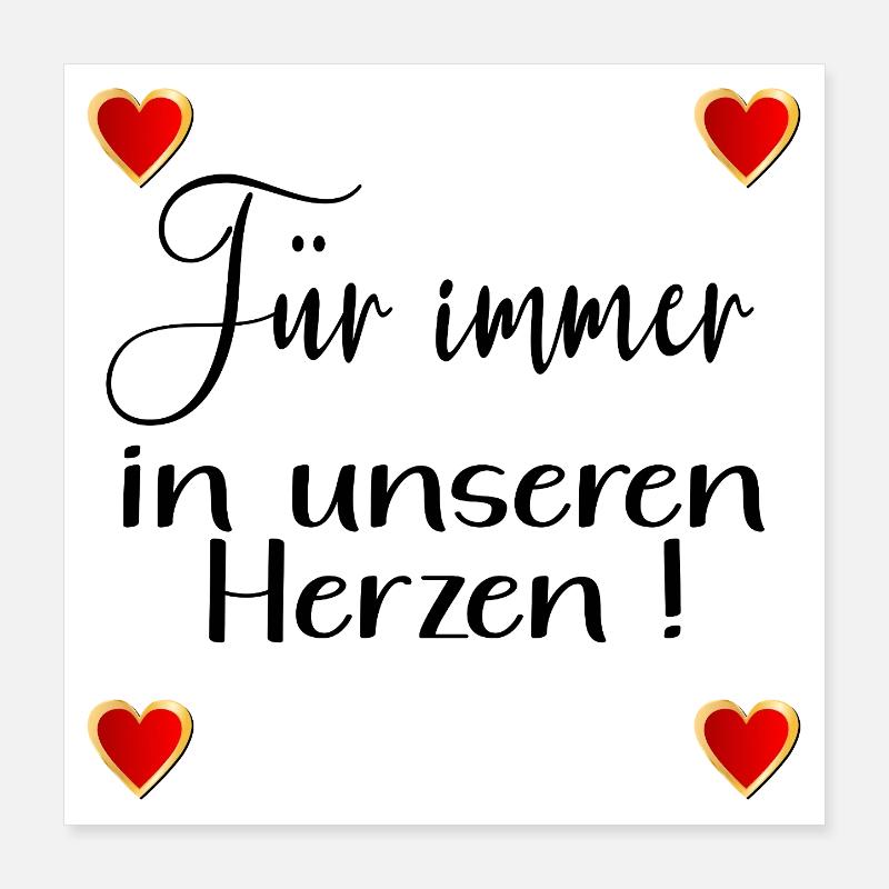 ABSCHIED TEAM HERZ Poster 40x40 cm