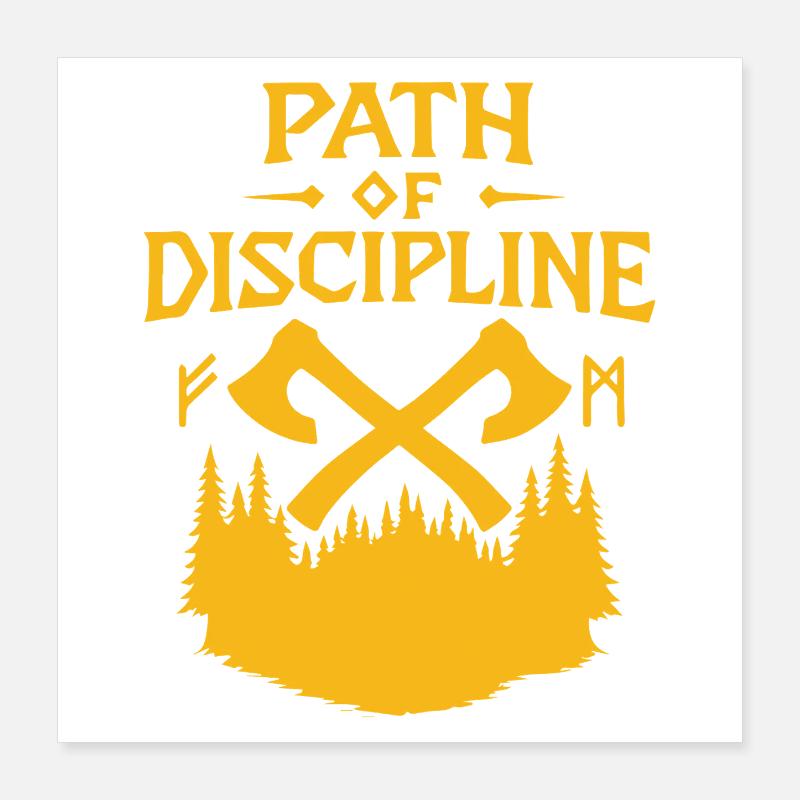 Weg der Disziplin Motivational Design Poster 40x40 cm
