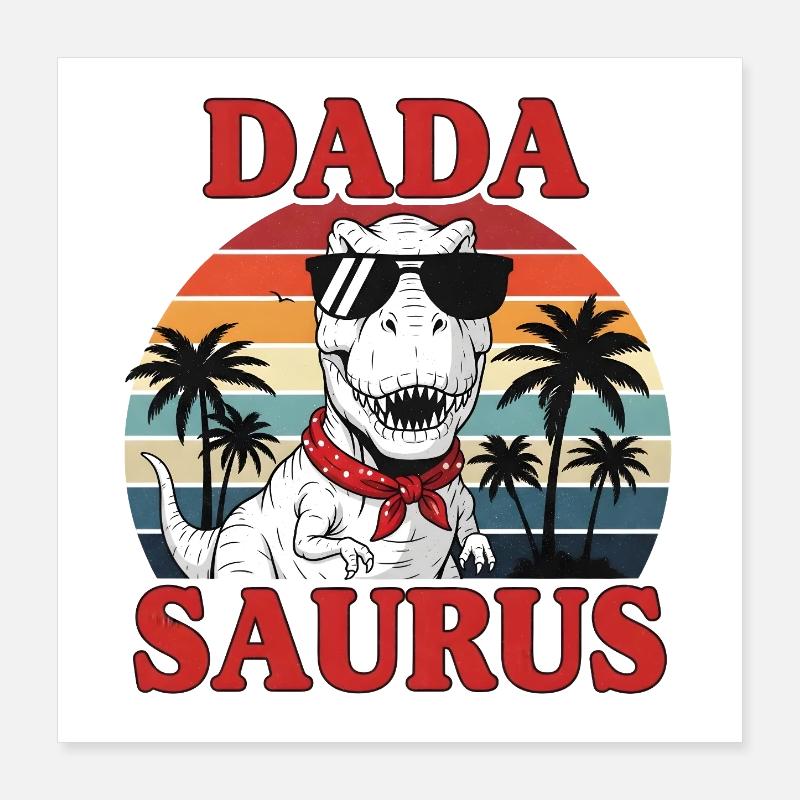 Tyrannosaurus Rex DADA SAURUS Cool Poster 40x40 cm