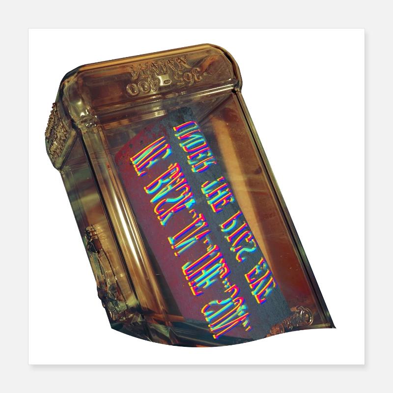 Cryptic Message In A Bottle Poster 16" x 16" (40x40 cm)