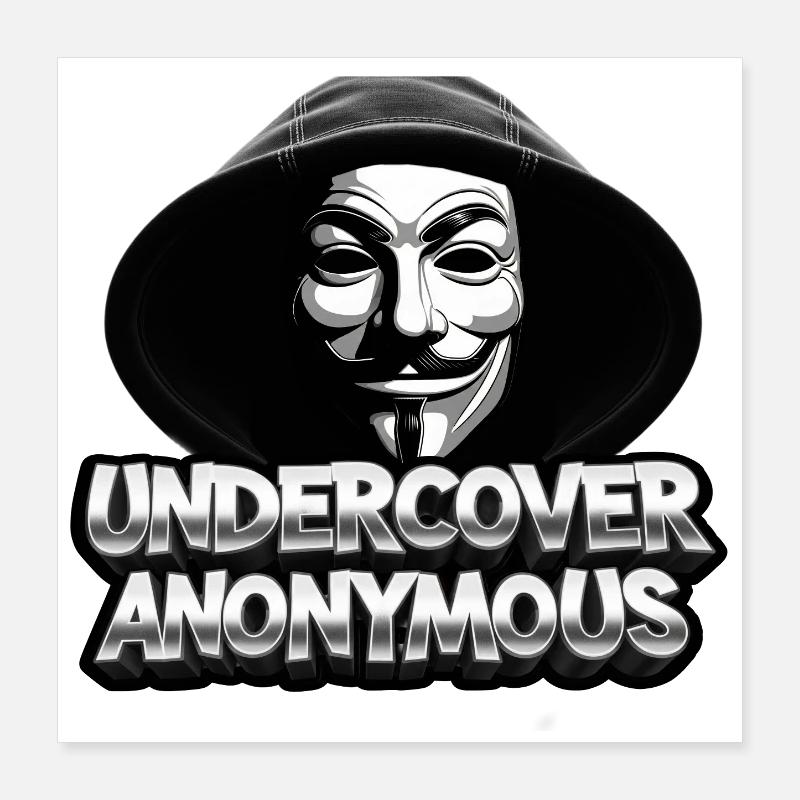 Undercover Anoniem Poster 40x40 cm