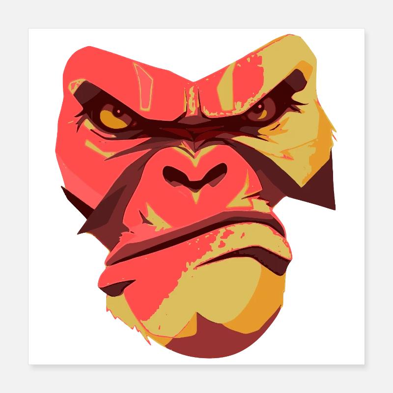 Conception Gorilla Power Back Poster 40 x 40 cm