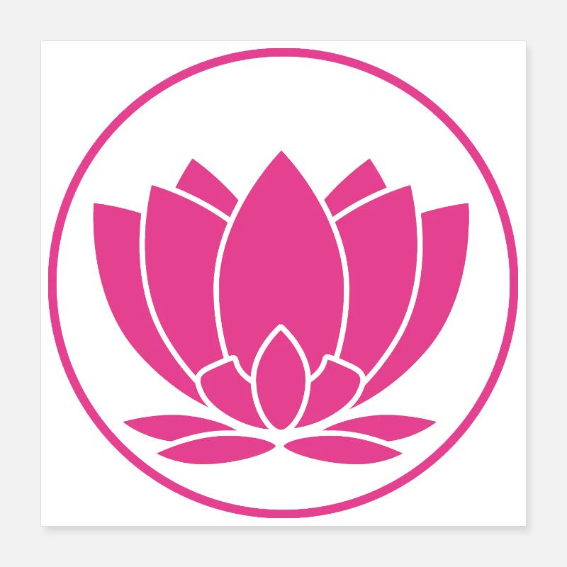 Lotus Blume pink Design Poster 40x40 cm
