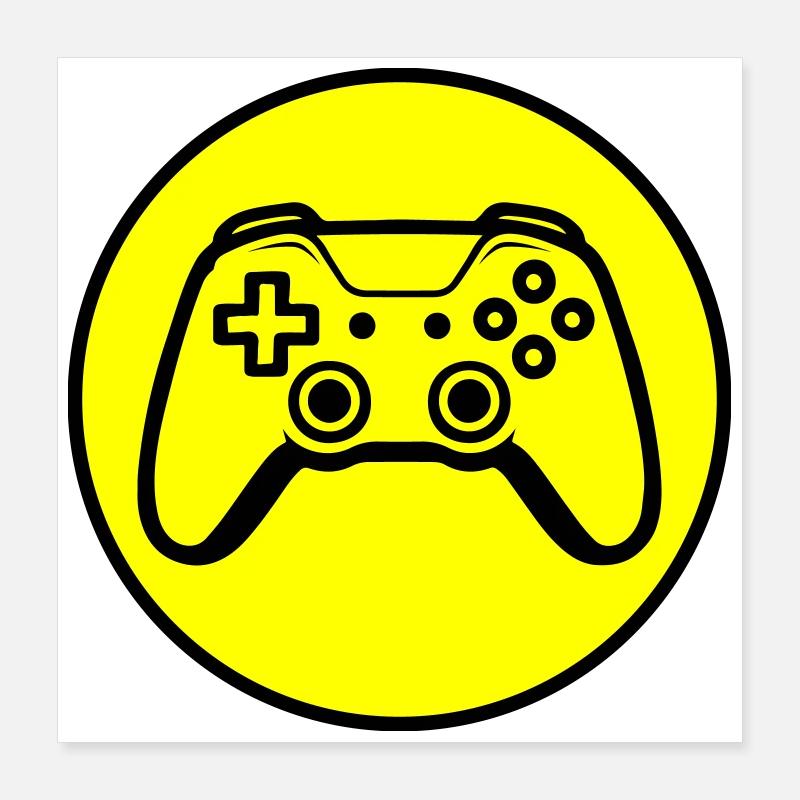 Icône du joypad de la manette Poster 40 x 40 cm
