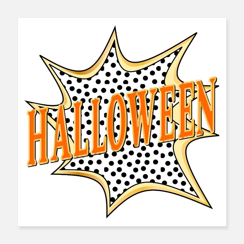 Bande dessinée d'Halloween Poster 40 x 40 cm