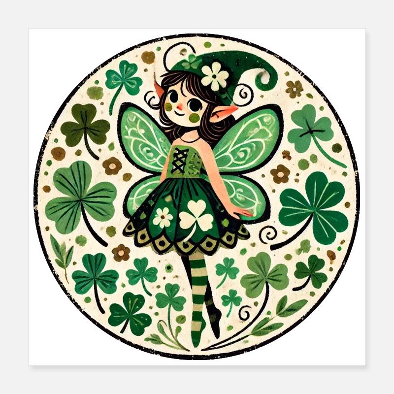 Enchanted Forest Elf Fairy  Poster 16" x 16" (40x40 cm)