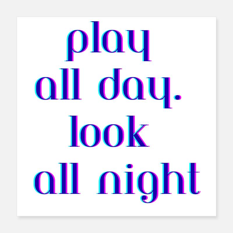 Lebendiges Neon-Text-Zitat-Design Poster 40x40 cm