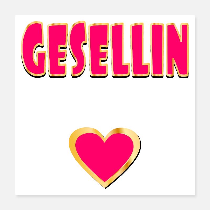 Cœur de formation de compagnon Poster 40 x 40 cm