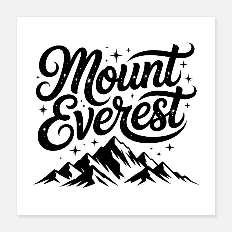 Mont Everest - Conception de souvenirs Poster 40 x 40 cm