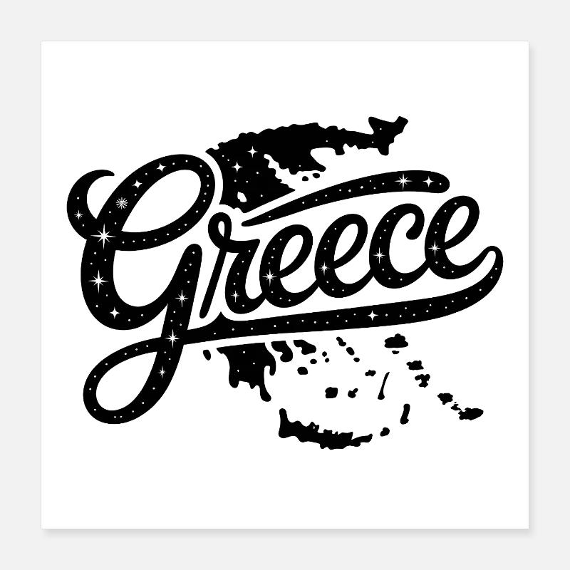 Grèce - Conception de souvenirs Poster 40 x 40 cm