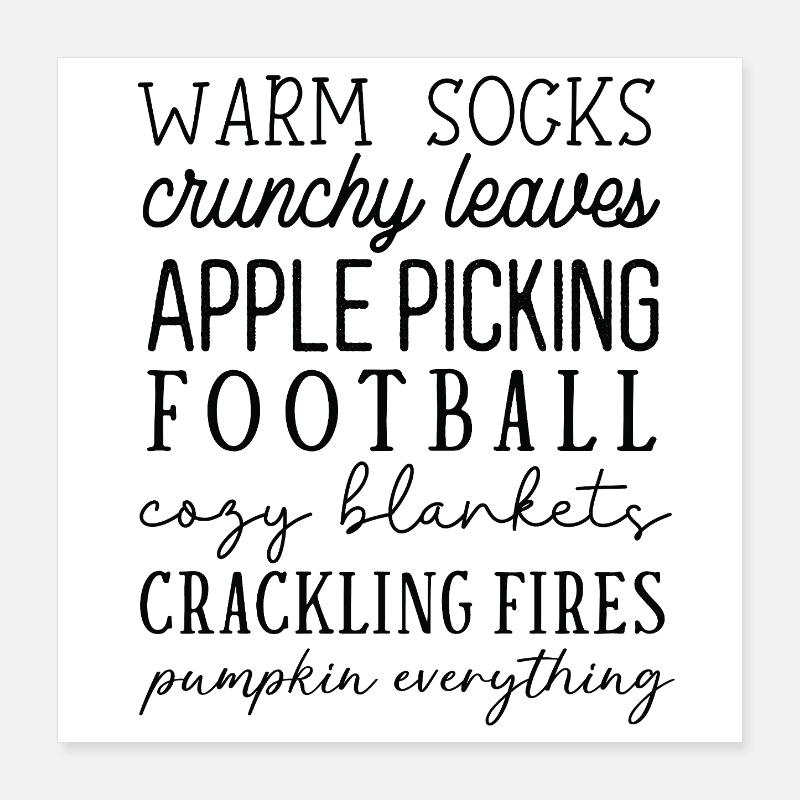 Autumn feeling with Pumpkin and Fire Poster 16" x 16" (40x40 cm)