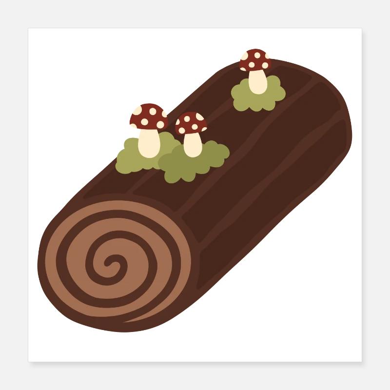 Bûche De Noël Poster 40 x 40 cm