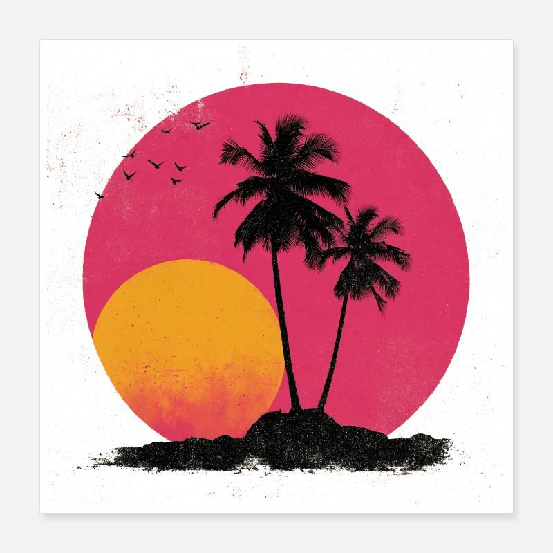 Lever du soleil Poster 40 x 40 cm