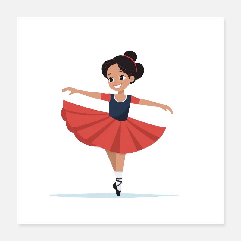 Dancer in colorful and elegant tutu Poster 16" x 16" (40x40 cm)