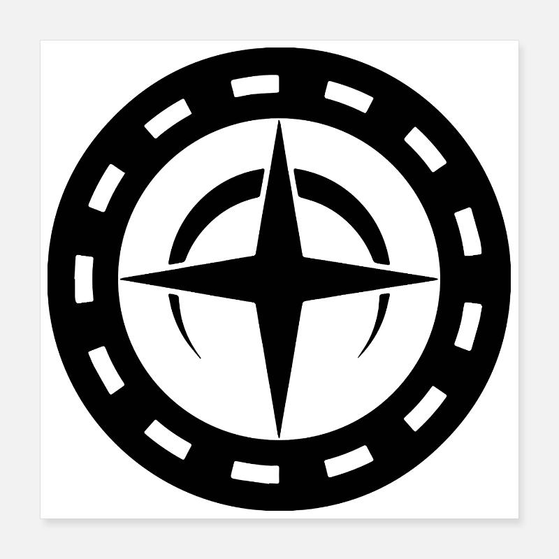 Celestial Compass Crop Circle Art Poster 16" x 16" (40x40 cm)