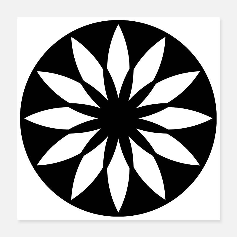 Stellar Bloom – Crop Circle Mandala Poster 16" x 16" (40x40 cm)