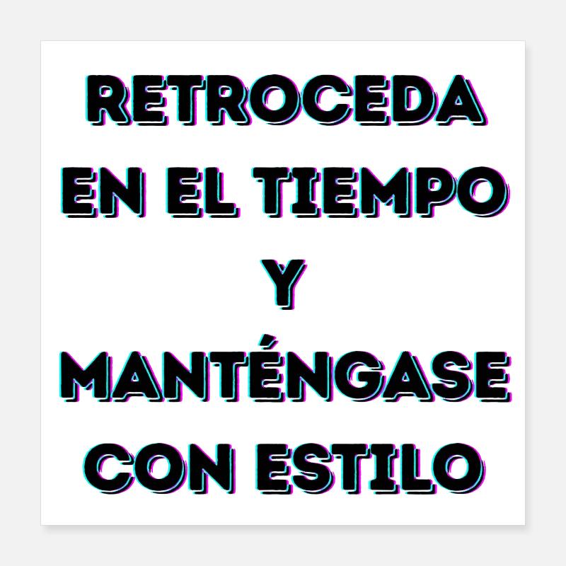 Retro Style Over Time Poster 16" x 16" (40x40 cm)