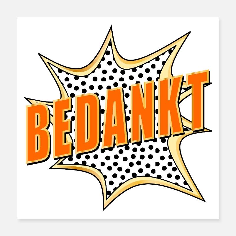 Merci Poster 40 x 40 cm