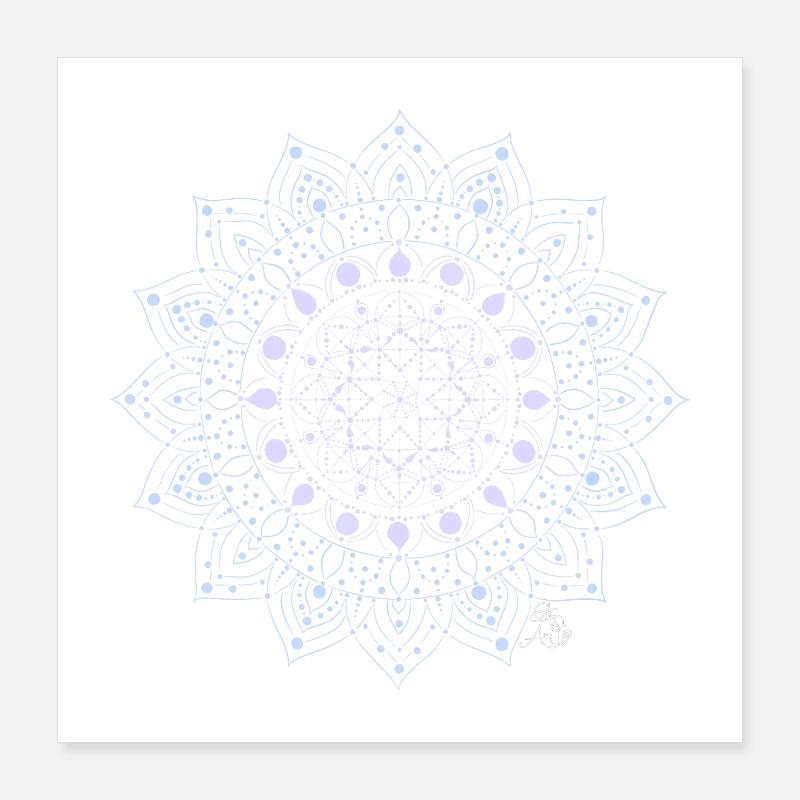 Geometrisches Mandala Muster Poster 40x40 cm